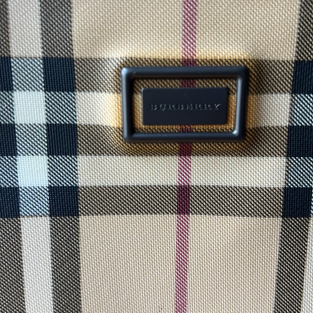 Burberry Beige and Black Checkered Tote - Picture 3 of 10